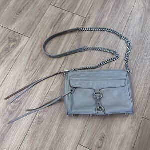 Rebecca Minkoff Mini Mac Gray Leather Crossbody Bag